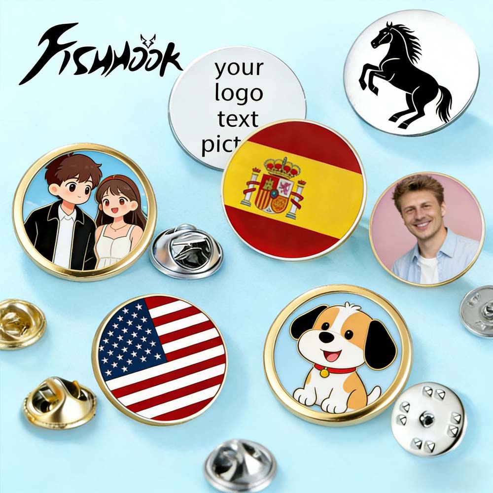 Home Office Image - Print Demand Photo Tag Personalized Brooch