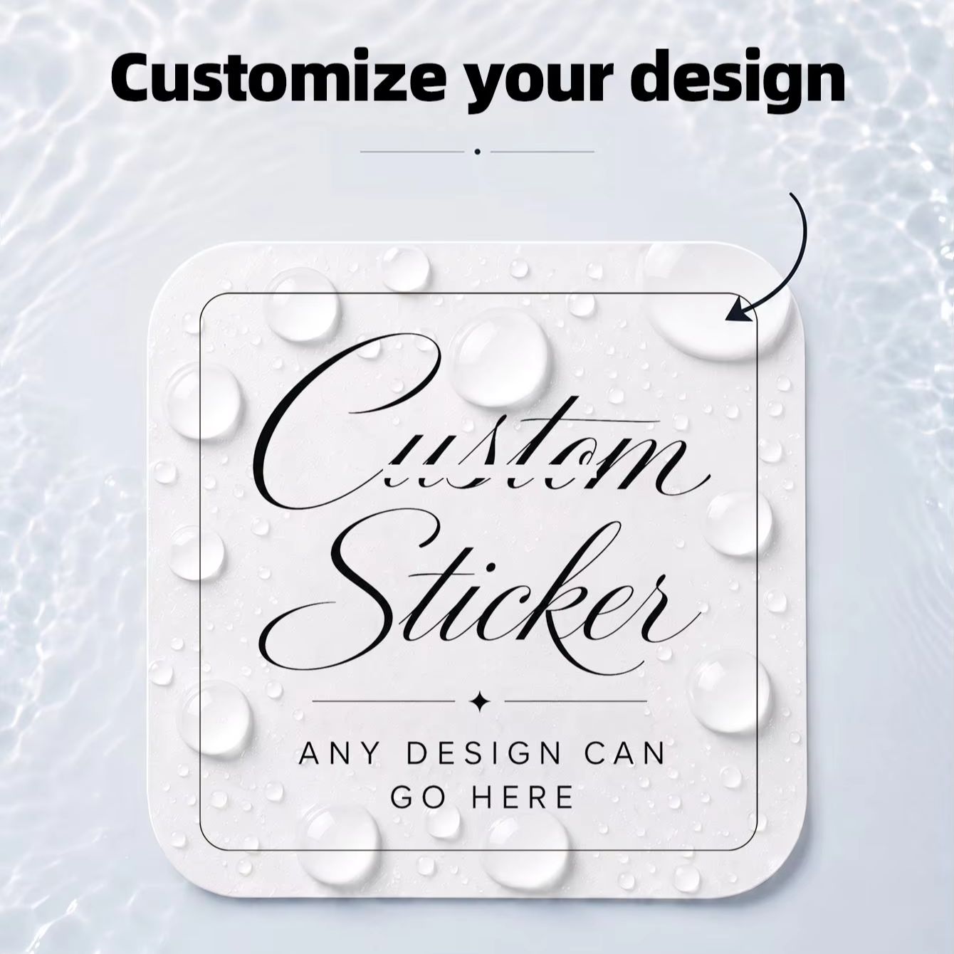 Home Office Image - 1/50/100/150/200Pcs Waterproof Custom Square Stickers Custom