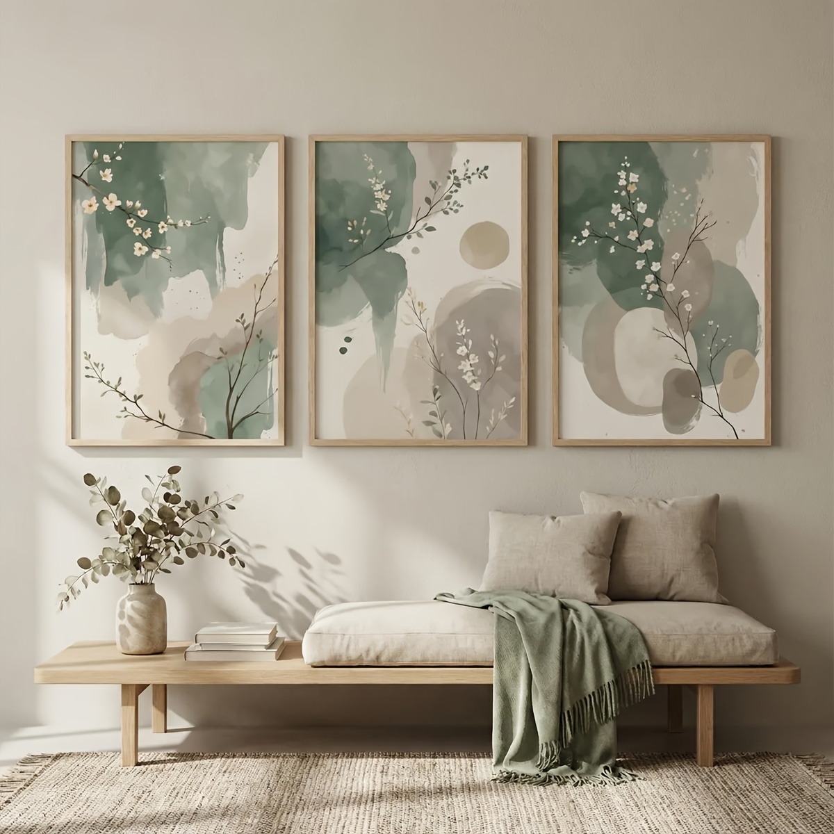 3pcs Japanese-Style Plant Canv - Home Office Image ulasan dan harga