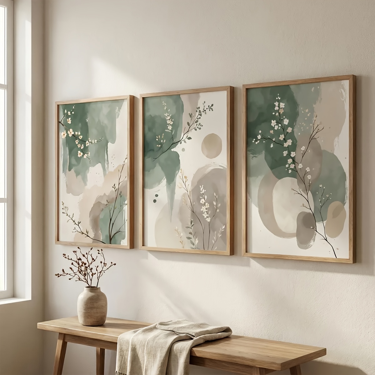 3pcs Japanese-Style Plant Canv - Home Office Image ulasan dan harga