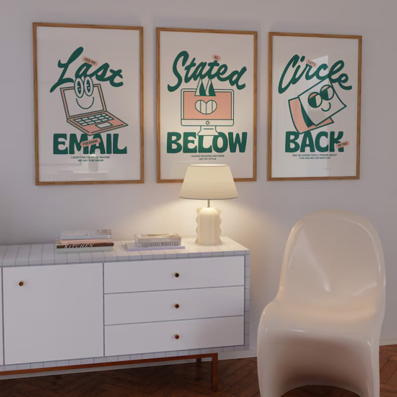 Funny Green Office Art Poster  - Home Office Email ulasan dan harga