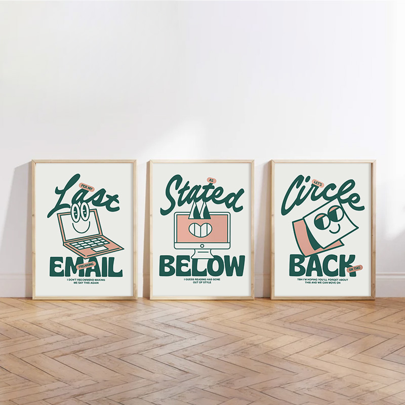 Funny Green Office Art Poster  - Home Office Email ulasan dan harga