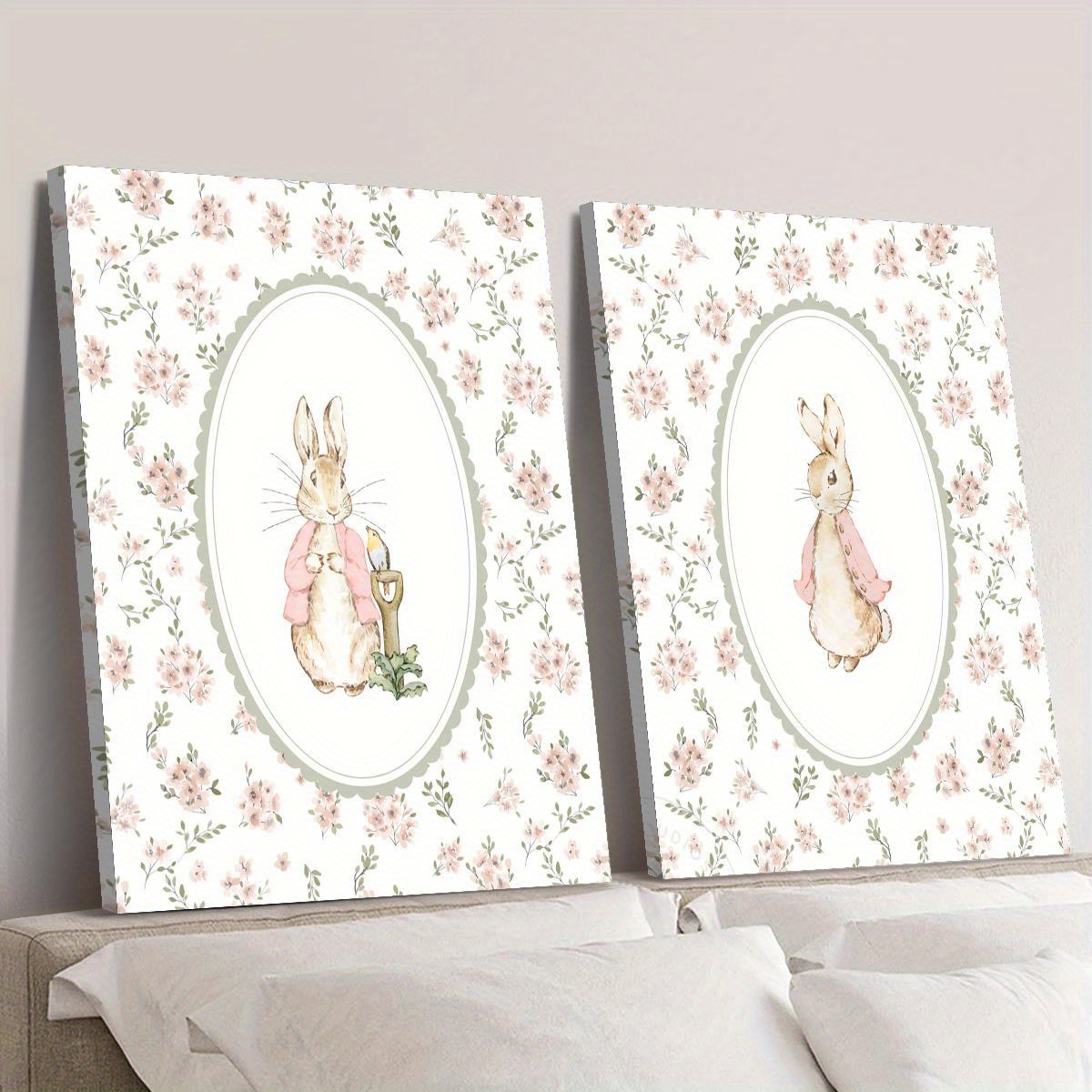 2pcs Retro Easter Rabbit Canva - Home Office Image ulasan dan harga