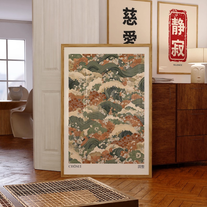 2pcs Japandi Zen Canvas Wall A - Home Office Image ulasan dan harga
