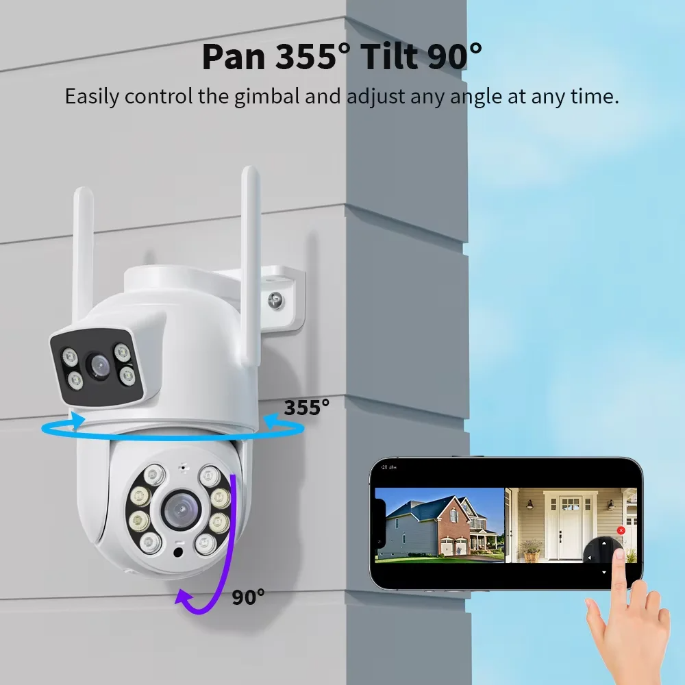 4K 8MP Wifi Camera PTZ Outdoor - Home Office Email ulasan dan harga