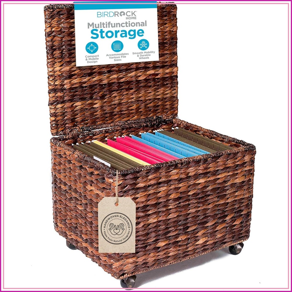 Handwoven Rolling File Cabinet - Home Office Image ulasan dan harga